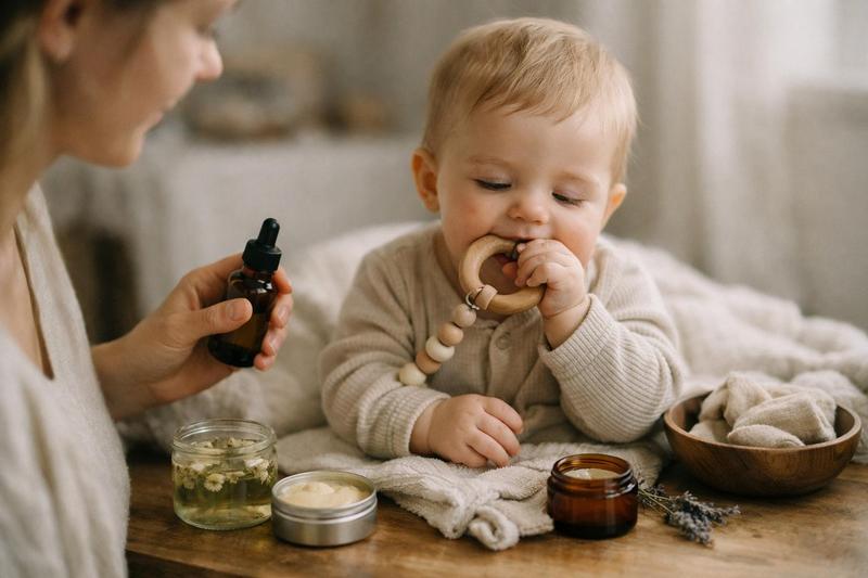 Routine de soins naturels pour apaiser les poussées dentaires de bébé Routine de soins naturels pour apaiser les poussées dentaires de bébé