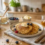 Recette de galette aux flocons d&rsquo;avoine pour le petit-déjeuner bio et sain