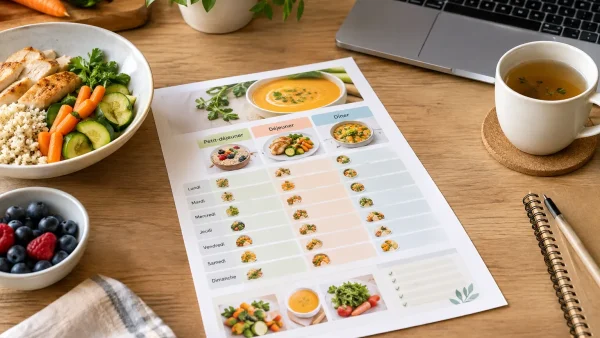 Idée de menu pour colon irritable en PDF avec recettes douces