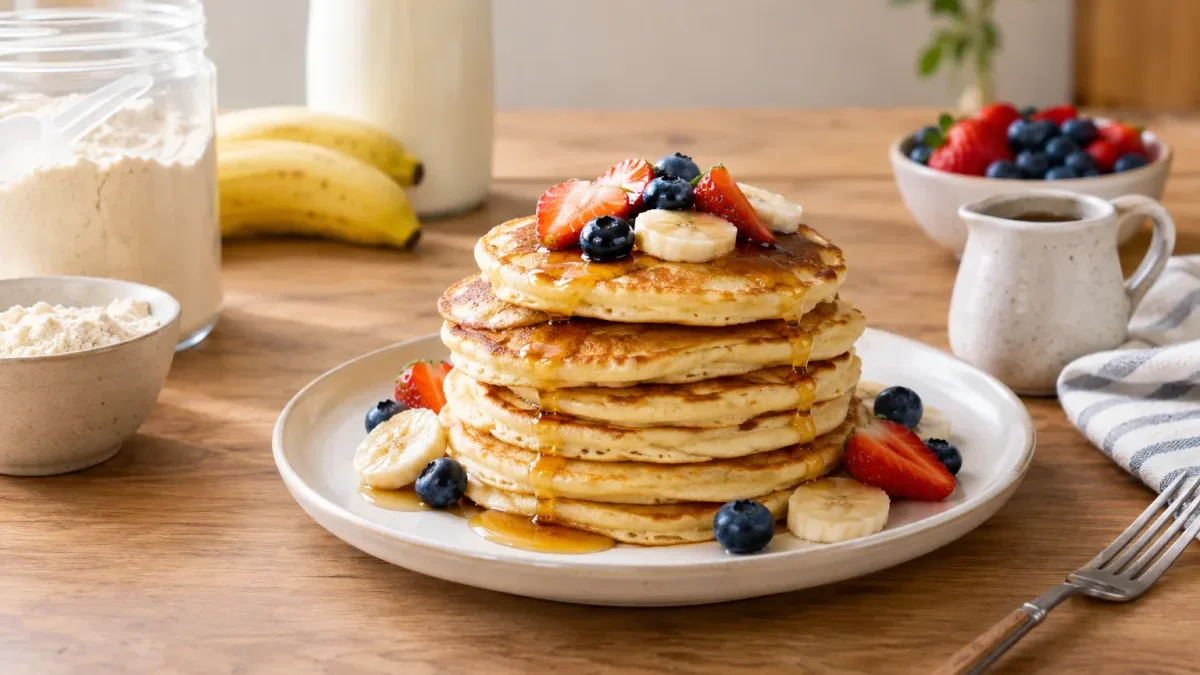 La meilleure recette de pancake protéiné à la whey bien moelleux